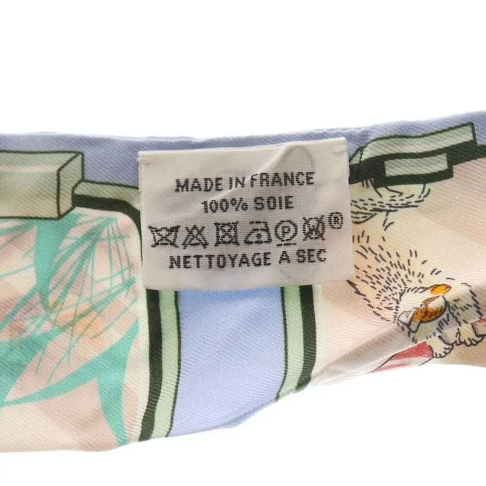 Hermes Twilly Story Silk Scarf Blue Multi Blue-multi - Picture 4 of 6